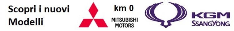 Scopri i nuovi Modelli Mitsubishi e Kgm